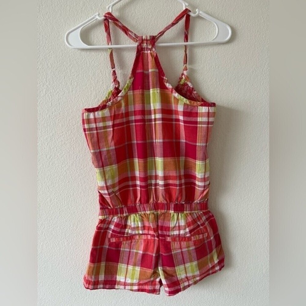Abercrombie & Fitch Plaid Tank Top Romper Shorts Summer Beachy SZ XS - Picture 5 of 8